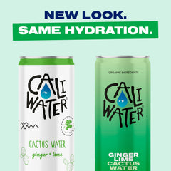 CALIWATER close-up of can label and textured artwork for easy reading
