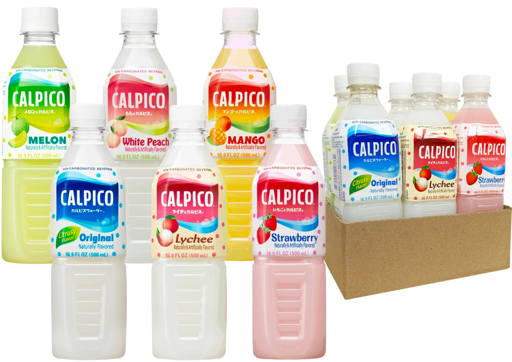 CALPICO front packaging showing six bottles and variety