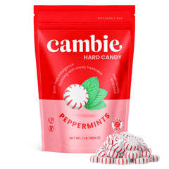 Cambie close-up of candy surface highlighting smooth texture and cool flavor