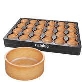 Cambie front packaging showing box of 96 tart shells and convenience benefit