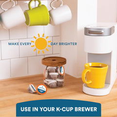 Cameron's single-serve pod inside Keurig brewer delivering fast convenience