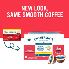 Close-up of Cameron's Coffee pod showing filter texture and freshness