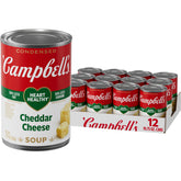 Campbell's can front packaging showing label and 12-pack benefit