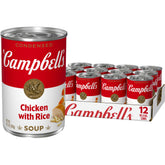 Campbell's front-facing 10.5 oz can showing label and product name, quick pantry meal