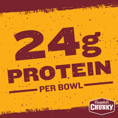 Detail of Campbell’s Chunky kidney beans and seasoned meat crumble for protein