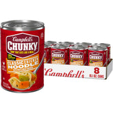 Campbell’s Chunky front packaging showing case and branding for easy identification and storage