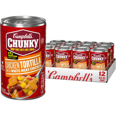 Campbell’s Chunky front can showing full packaging and hearty appeal