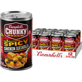 Campbell's Chunky front of can showing product branding and flavor benefits