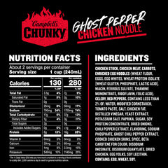 Campbell's Chunky open can showing soup contents and ready-to-heat convenience