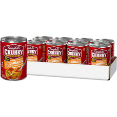 Campbell’s Chunky front can view showing product and flavor labeling as a quick meal