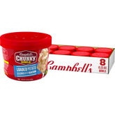 Campbell’s Chunky front packaging showing product and serving suggestion benefit quick choice