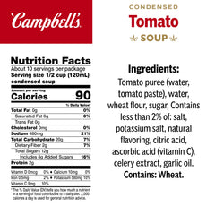 Campbell's close-up of can label details highlighting ingredient clarity