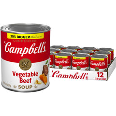 Campbell's front can view showing label and serving suggestion for quick meals