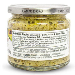 CAMPO D'ORO creamy artichoke dip close-up texture highlighting smooth spreadability