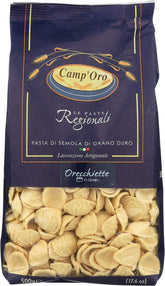 Camp'Oro front packaging showing four-bag pack and authentic regional branding for pantry convenience