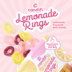 Candifi close-up of sugar-coated texture highlighting sour-sweet bite
