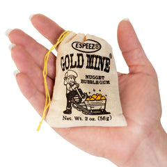 Candy Envy open drawstring satchel with visible gum nuggets offering easy portioning and access