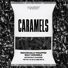 Candy Envy front packaging showing black wrapper and 2 lb bag, premium presentation