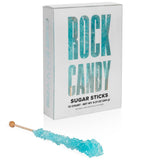 Candy Envy front packaging showing 12 light blue cotton candy sticks and benefits