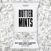 Candy Envy front packaging showing 13 oz bag and thank you wrappers for quick setup