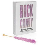 Candy Envy front packaging showing 12 wrapped lavender tutti-frutti sticks, perfect for gifting