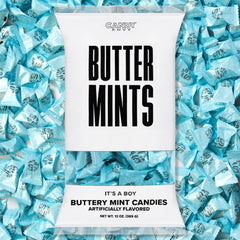 Candy Envy bag front packaging showing blue wrappers and product name for party planning