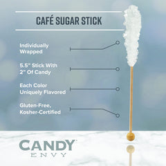 Candy Envy neatly stacked individually wrapped sticks showing hygienic single-serve convenience