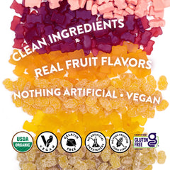 Candy People VegoBears handful in palm showing size and portion control benefit