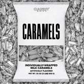 Candy Envy front of bag showing silver-wrapped caramels and bulk value