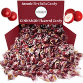 CandyKrave Atomic Fireballs front packaging shows bold cinnamon appeal and easy storage