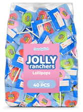 Candylish Jolly Ranchers front packaging showing 40-count bag and colorful hearts for easy party prep