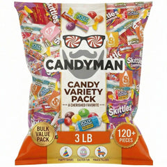 CANDYMAN front package view showing mixed candy assortment and convenience