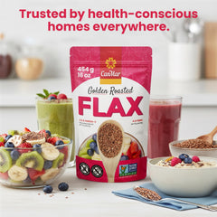 CanMar spoon measuring flaxseeds for recipes and convenience