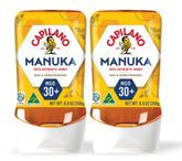 Capilano Manuka honey front packaging showing two 8.8 oz bottles and brand label for convenience