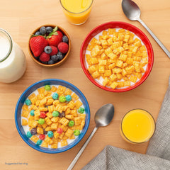Cap'n Crunch in bowl with milk showing quick breakfast convenience