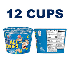 Cap'n Crunch cup close-up revealing sealed lid and convenient grab-and-go benefit