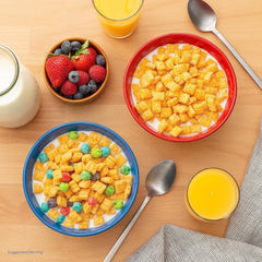 Cap'n Crunch cup open with milk showing ready-to-eat breakfast convenience