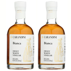 Carandini Bianca front packaging showing elegant bottle and Italian origin benefit