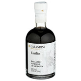 Carandini bottle front view showing elegant label and size benefit