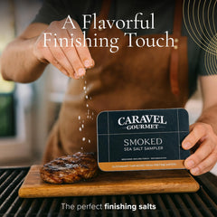Caravel Gourmet close-up smoked bacon salt granules adding bold savory flavor