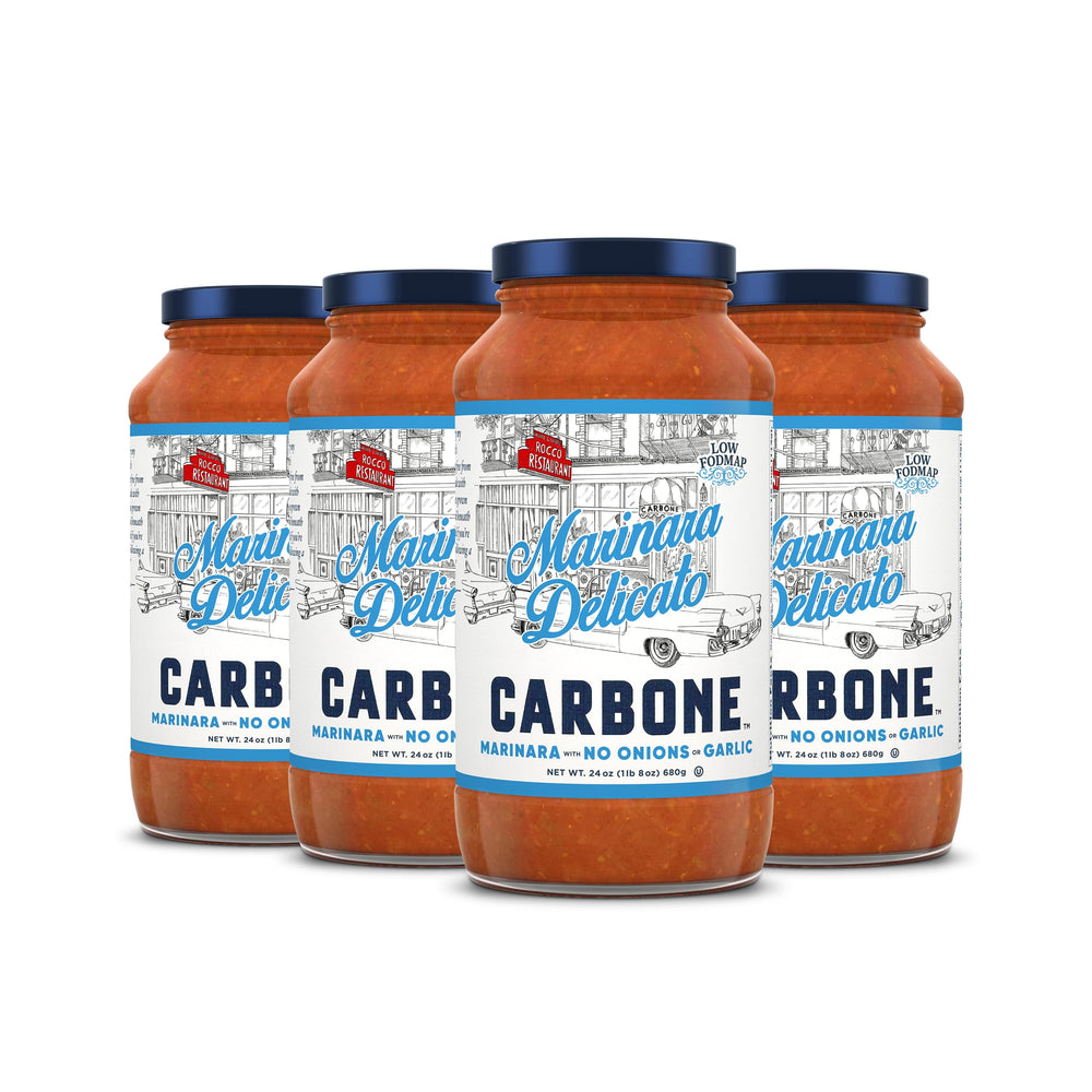 Carbone front packaging showing jar and brand benefits for authentic Italian flavor