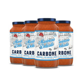 Carbone front packaging showing jar and brand benefits for authentic Italian flavor