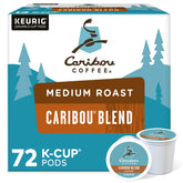 Caribou Coffee front packaging showing the Caribou Blend and count benefit