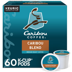 Caribou Coffee front packaging showing blend and count benefit of convenience