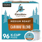 Caribou Coffee front packaging showing blend and medium roast benefit