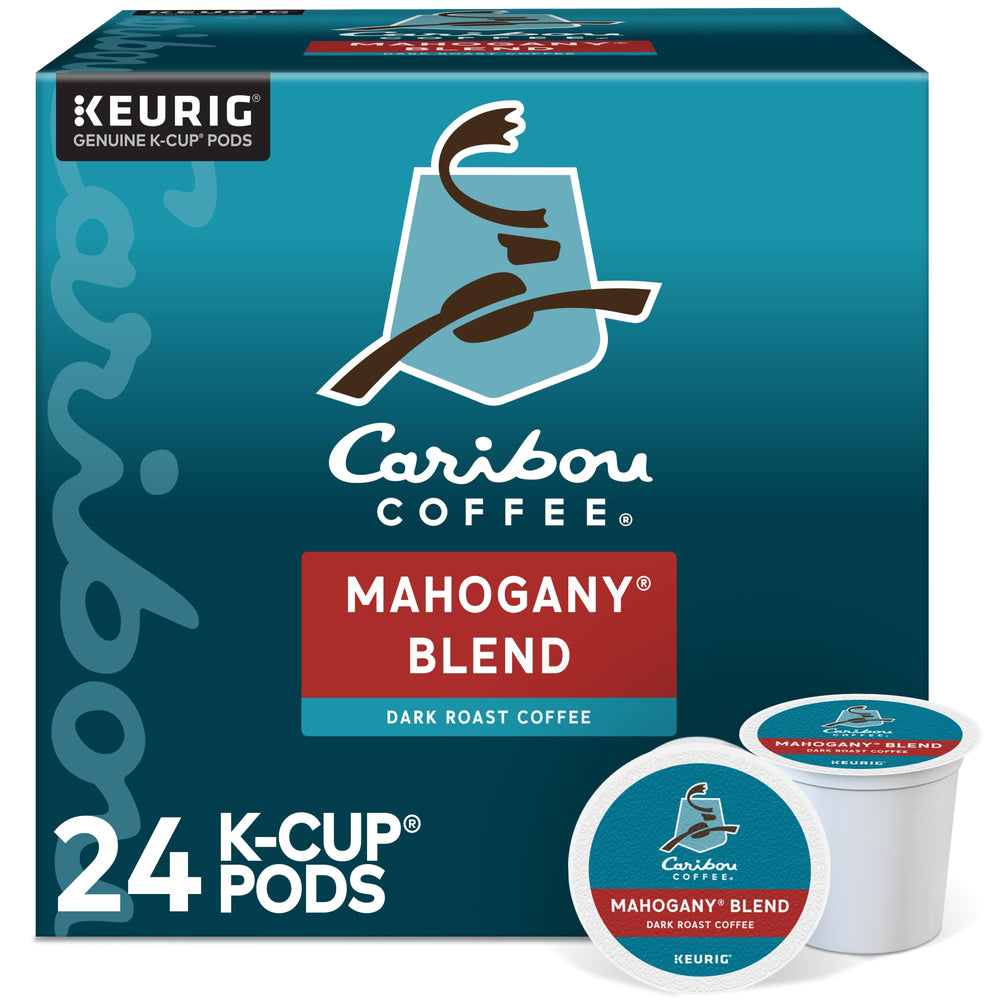 Caribou Coffee Mahogany front packaging showing product and roast