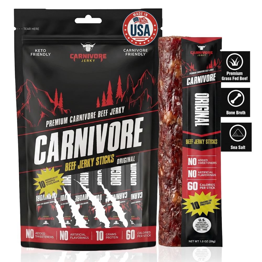 Carnivore Electrolytes front packaging showing resealable 10oz pouch and brand