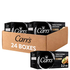 Carr's front packaging showing 2.2oz box, clear branding and storage benefit