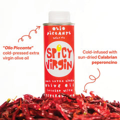 Casa Virgin close-up of chili-infused oil texture highlighting vibrant color