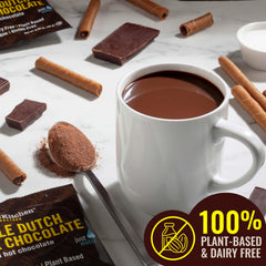Castle Kitchen hot chocolate pouring into mug showing warm comforting benefit